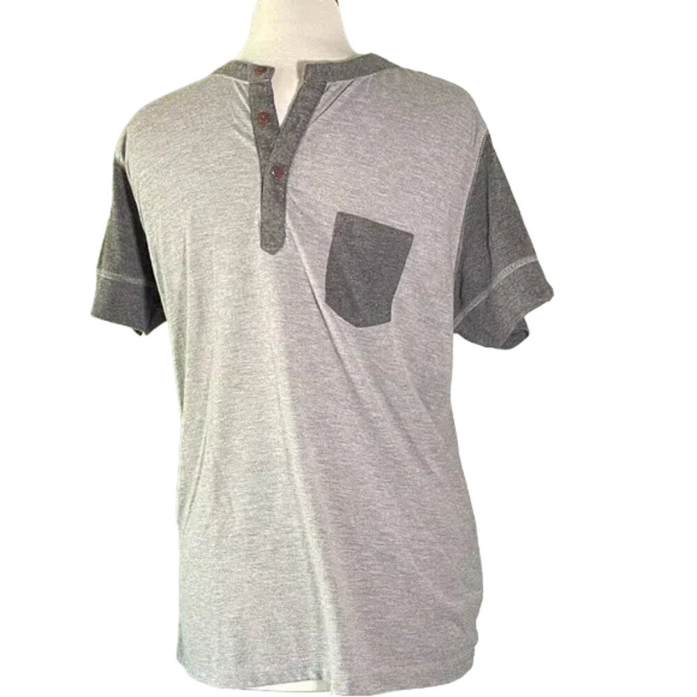 Jared Lang Two-Tone Gray Henley Shirt